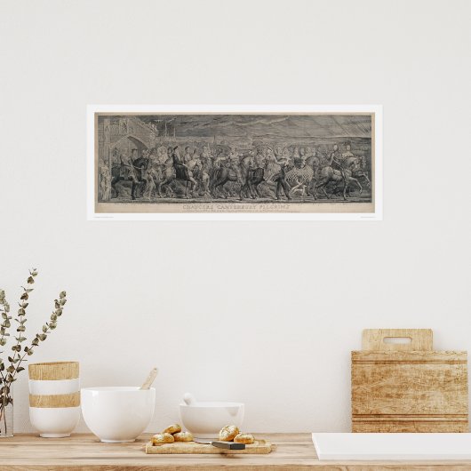 Chaucer's Canterbury Pilgrims (1219) ポスター (キッチン)