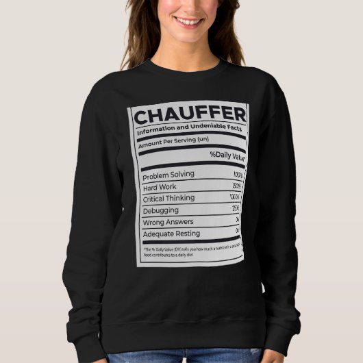 Chauffer Nutrition情報 スウェットシャツ (正面)