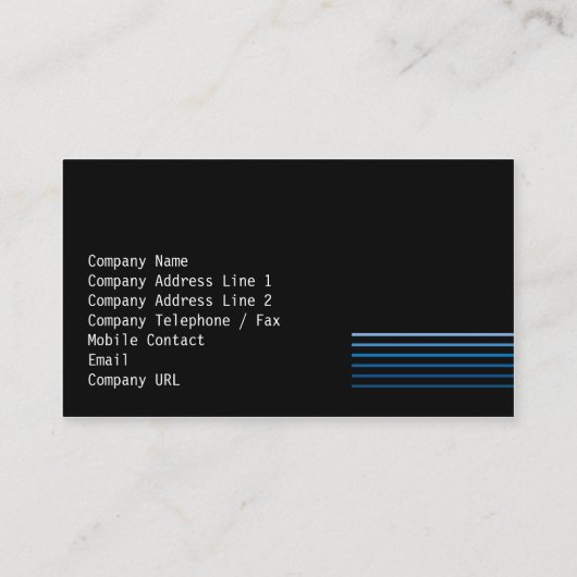 Chauffeur名刺ブルービーム 名刺 (裏面)