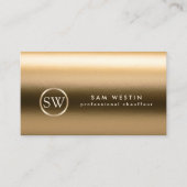 Chauffeur金ゴールドテクスチャモノグラム名刺 名刺 (正面)