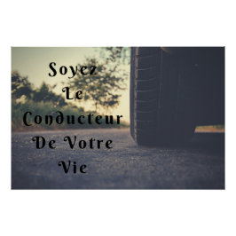 "Chauffeur" Affiche Murale Citation Positive ポスター