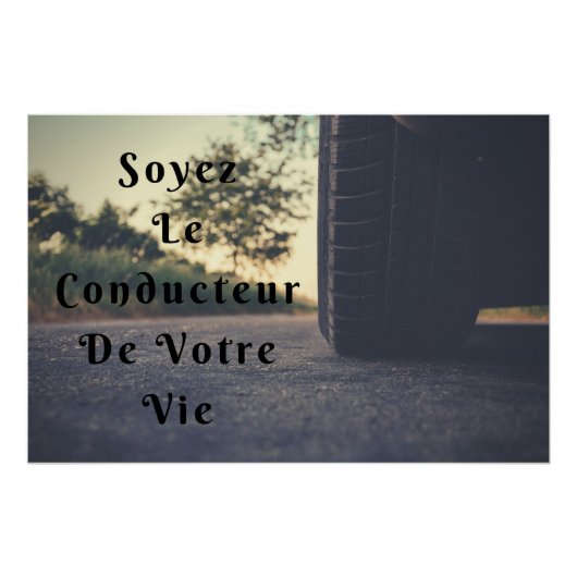 "Chauffeur" Affiche Murale Citation Positive ポスター (正面)