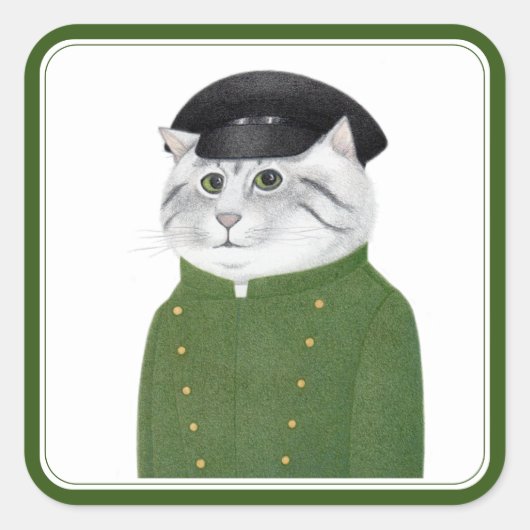 CHAUFFEUR CAT Large Squareスタンプ スクエアシール (正面)