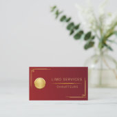 Chauffeur Driver Royal Gold Border Business Card 名刺 (スタンド正面)