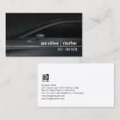 Chauffeur LimoService CarProfile 車の Chrome 名刺 (正面/裏面)