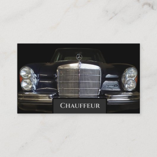 Chauffeur noble Mercedes Benz oldtimerドライバ 名刺 (正面)