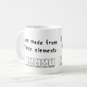 Chaunceyの周期表の名前のマグ コーヒーマグカップ (正面左)