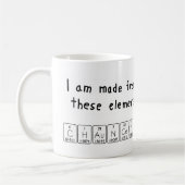 Chaunceyの周期表の名前のマグ コーヒーマグカップ (左)