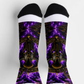 Chaussettes Black Horn – Casque Viking avec Flamme ソックス (上部)