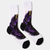 Chaussettes casque tête de taureau fantasy noir ソックス (右)