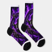 Chaussettes Casque Viking Corne Noire Violet – Sty ソックス (右)