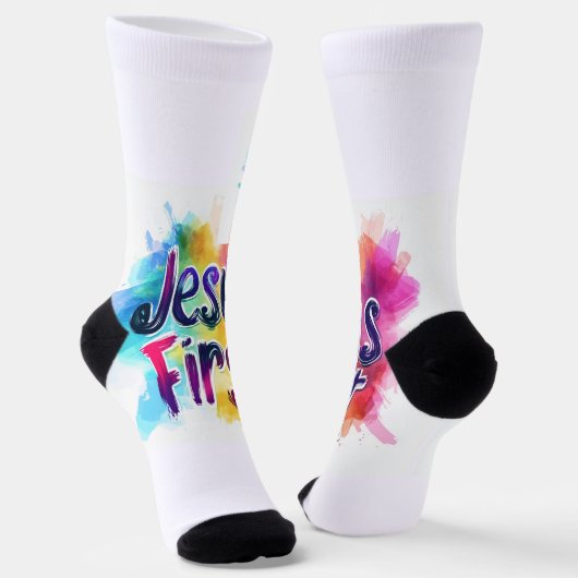 Chaussettes de sport mixtes Jesus First ソックス (傾斜あり)