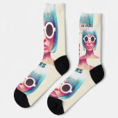Chaussettes Disco Doll Pour Femmes ソックス (左)