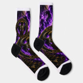 Chaussettes Viking Nordique Violet et Noir – Desig ソックス (右)