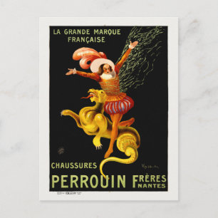Chaussures Perrouin France Vintage Poster 1909 ポストカード