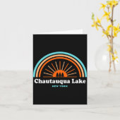 Chautauqua Lake New York Rainbow  カード (黄色い花)