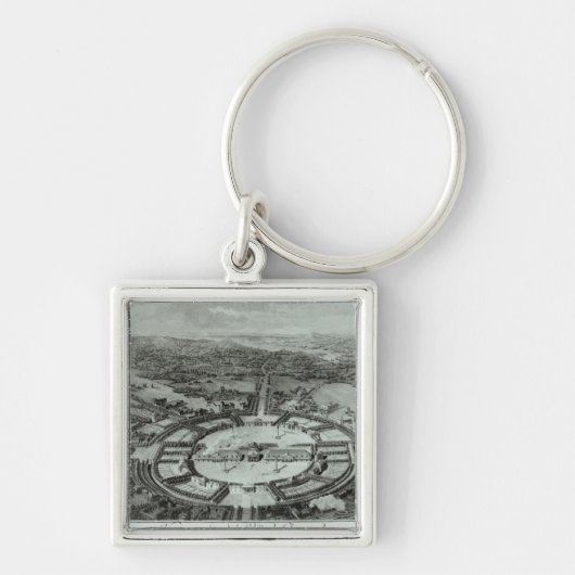 Chauxの町、c. 1804年の透視図 キーホルダー (正面)