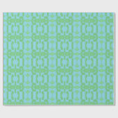 Chavanel Brushstroke Ikat in Green and Aqua ラッピングペーパー (フラット)