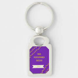 Chaveiro Faixa Roxa Jiu-Jitsu nome personalizável キーホルダー