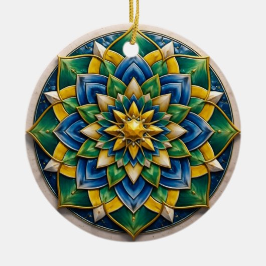 Chaveiro Mandala Luxo - 01 セラミックオーナメント (正面)