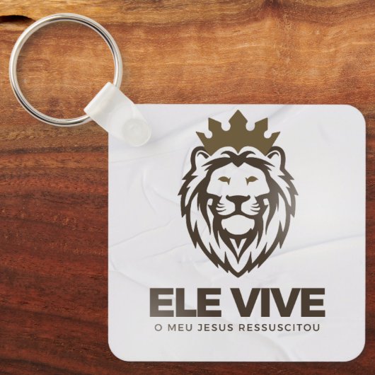 Chaveiro personalizado Ele Vive (frente e verso)   キーホルダー (正面)