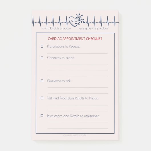 CHDドクターアポイントメントポストイットノート ポストイット (正面)