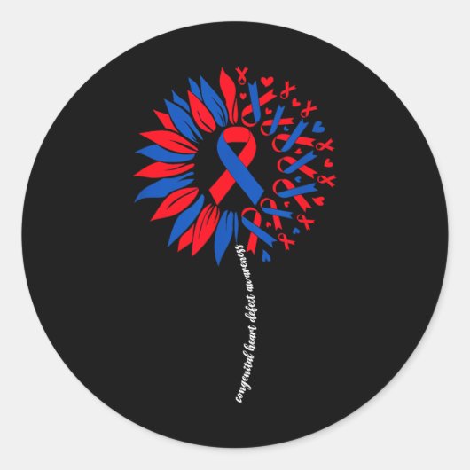 Chd先天ハート欠陥認識度月Ki ラウンドシール (正面)