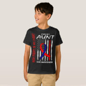 CHD啓発おばさんアメリカ国旗グラフィック Tシャツ (正面フル)