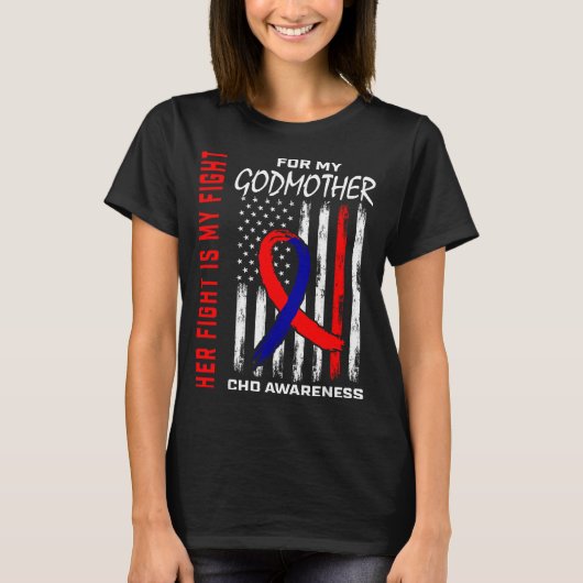 CHD啓発アメリカ国旗ゴッドマザー Tシャツ (正面)