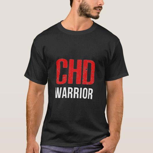 Chd戦士の先天性ハート病戦士 Tシャツ (正面)