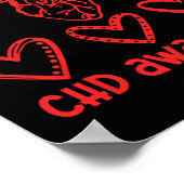 Chd認識度解剖学的ハート疾患認識度W ポスター (角)