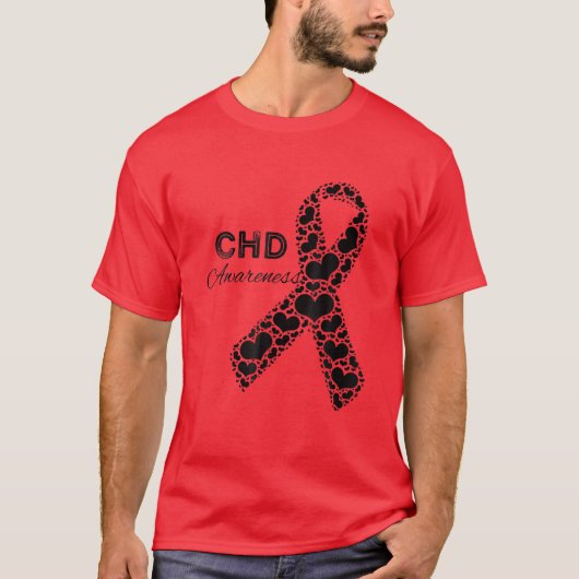 CHD Awareness Congenital Heart Defect Awareness Tシャツ (正面)