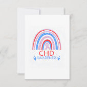 CHD Awareness Heart Disease Bleached カード (正面)