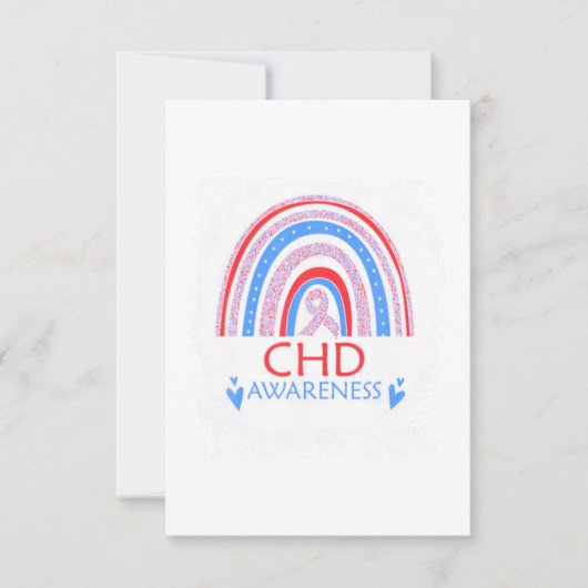 CHD Awareness Heart Disease Bleached カード (正面)