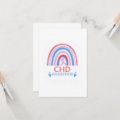 CHD Awareness Heart Disease Bleached カード (正面/裏面インサイチュ)