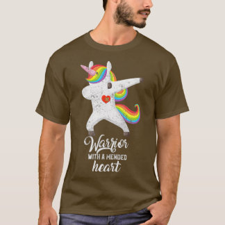 CHD Heart Awareness gift Unicorn Warrior Mended Tシャツ