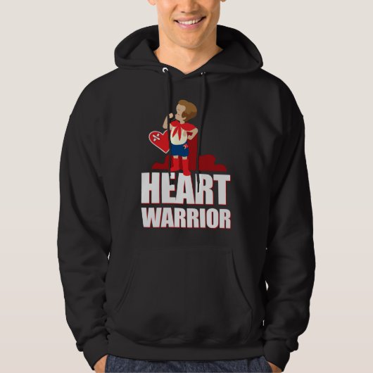 CHD Heart Confidence Caped Boy Hero Warrior Healed パーカ (正面)