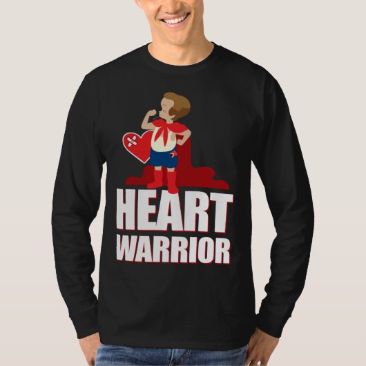 CHD Heart Confidence Caped Boy Hero Warrior Healed Tシャツ (正面)