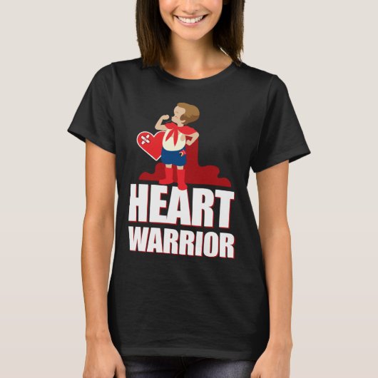CHD Heart Confidence Caped Boy Hero Warrior Healed Tシャツ (正面)