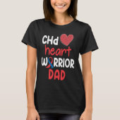 CHD Heart Disease Warrior Proud DAD Awareness Ribb Tシャツ (正面)