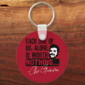 Cheゲバラ引用文 – 各々の価値なし キーホルダー (正面)