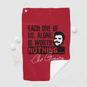 Cheゲバラ引用文 – 各々の価値なし ゴルフタオル (インサイチュ)