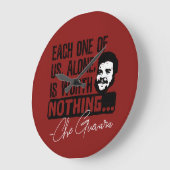 Cheゲバラ引用文 – 各々の価値なし ラージ壁時計 (傾斜)