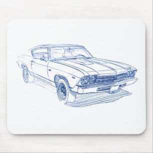 Che Chevelle 1969のSS マウスパッド