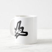 Che Guevaraの黒い署名のコーヒー・マグ コーヒーマグカップ (正面左)