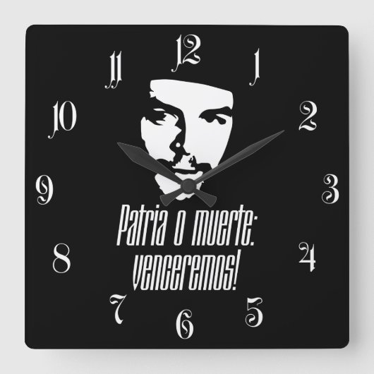 Che Guevara スクエア壁時計 (正面)