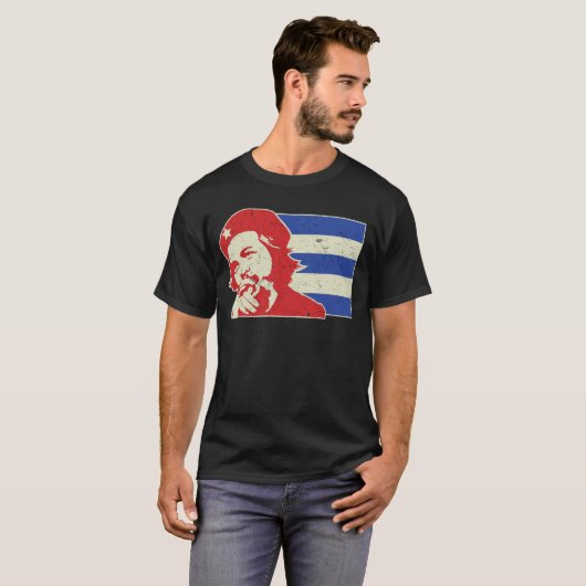 Che Guevara Cuban Flag  Tシャツ (正面フル)