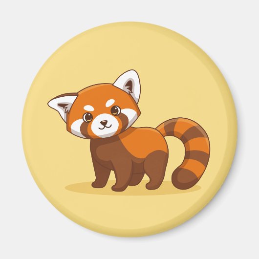 Che Red Panda on Yellow マグネット (正面)