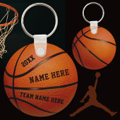 Cheap Basketball Keychains with 3 text boxes キーホルダー