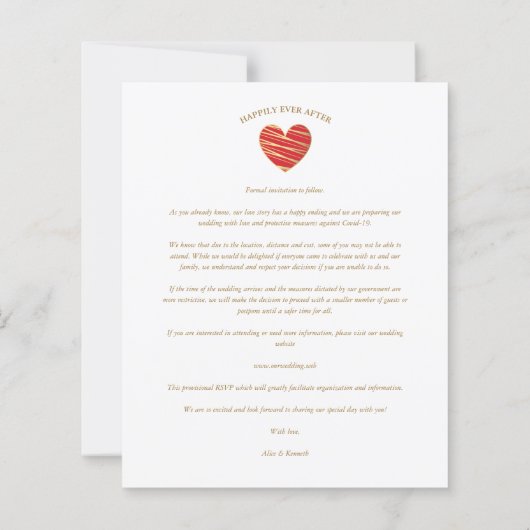 Cheap Better Together Red Golden Heart 2 Photos (裏面)